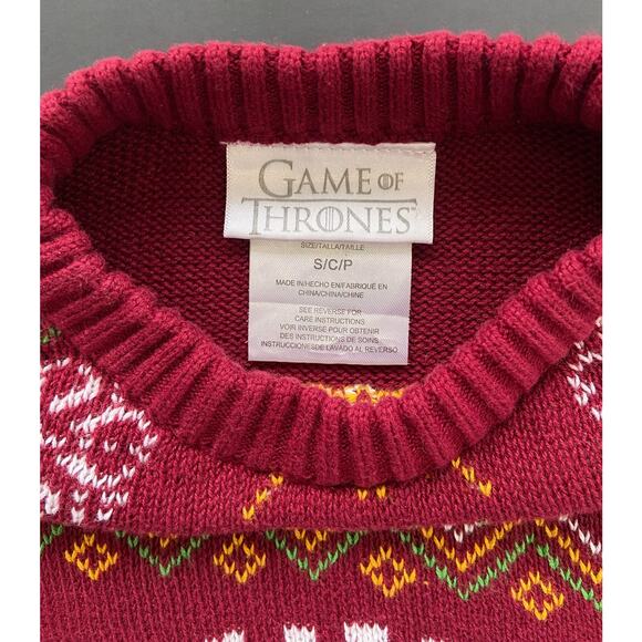 Fashion Vintage Maroon Sweater Game Of Thrones I Drink And Know Things - Picture 3 of 9